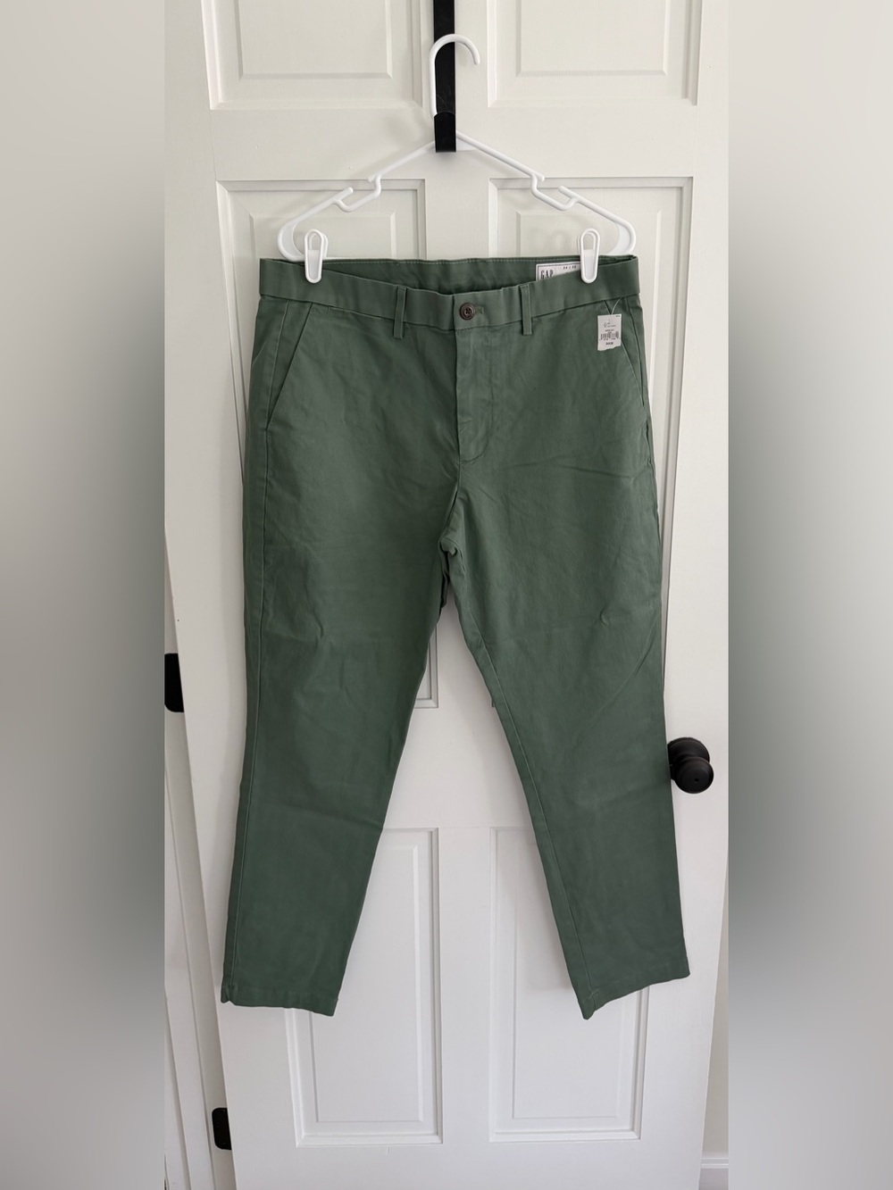NWT Gap Slim Fit Chino Pants Sage Green 34x30 Stretch Casual
